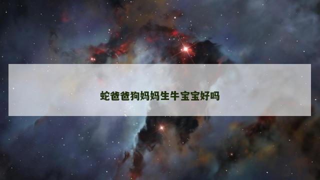 蛇爸爸狗妈妈生牛宝宝好吗