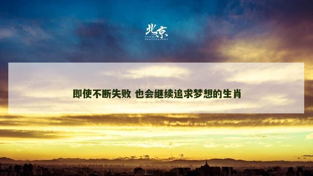 即使不断失败 也会继续追求梦想的生肖
