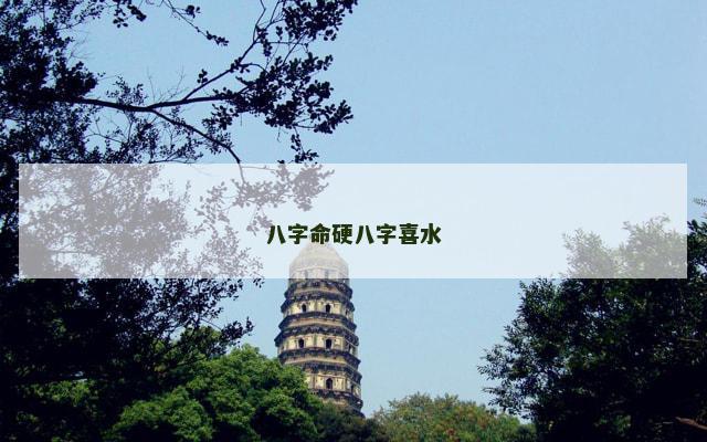 八字命硬八字喜水