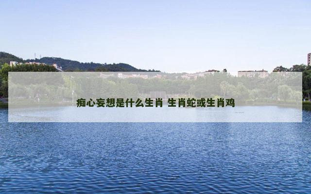 痴心妄想是什么生肖 生肖蛇或生肖鸡