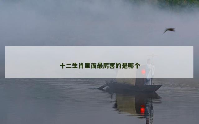 十二生肖里面最厉害的是哪个