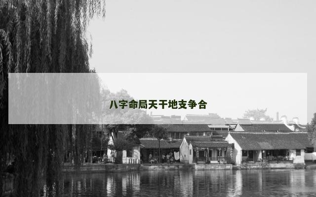 八字命局天干地支争合