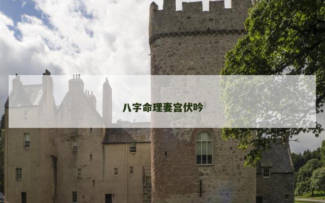 八字命理妻宫伏吟 八字命理妻宫伏吟