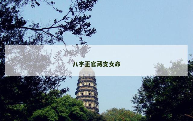 八字正官藏支女命