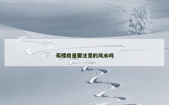 买楼房是要注意的风水吗 买楼房是要注意的风水吗