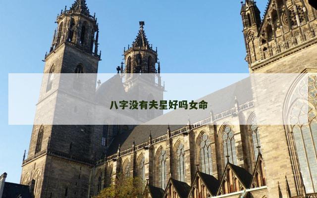 八字没有夫星好吗女命 八字没有夫星好吗女命