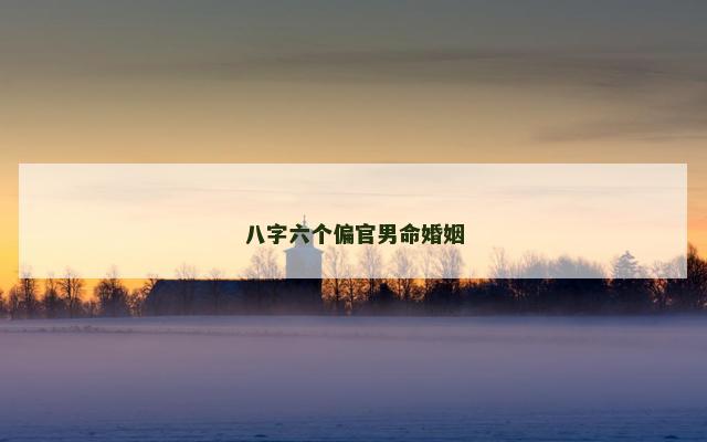 八字六个偏官男命婚姻 八字六个偏官男命婚姻